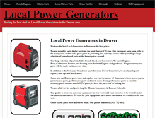 Tablet Screenshot of generatorsindenver.com